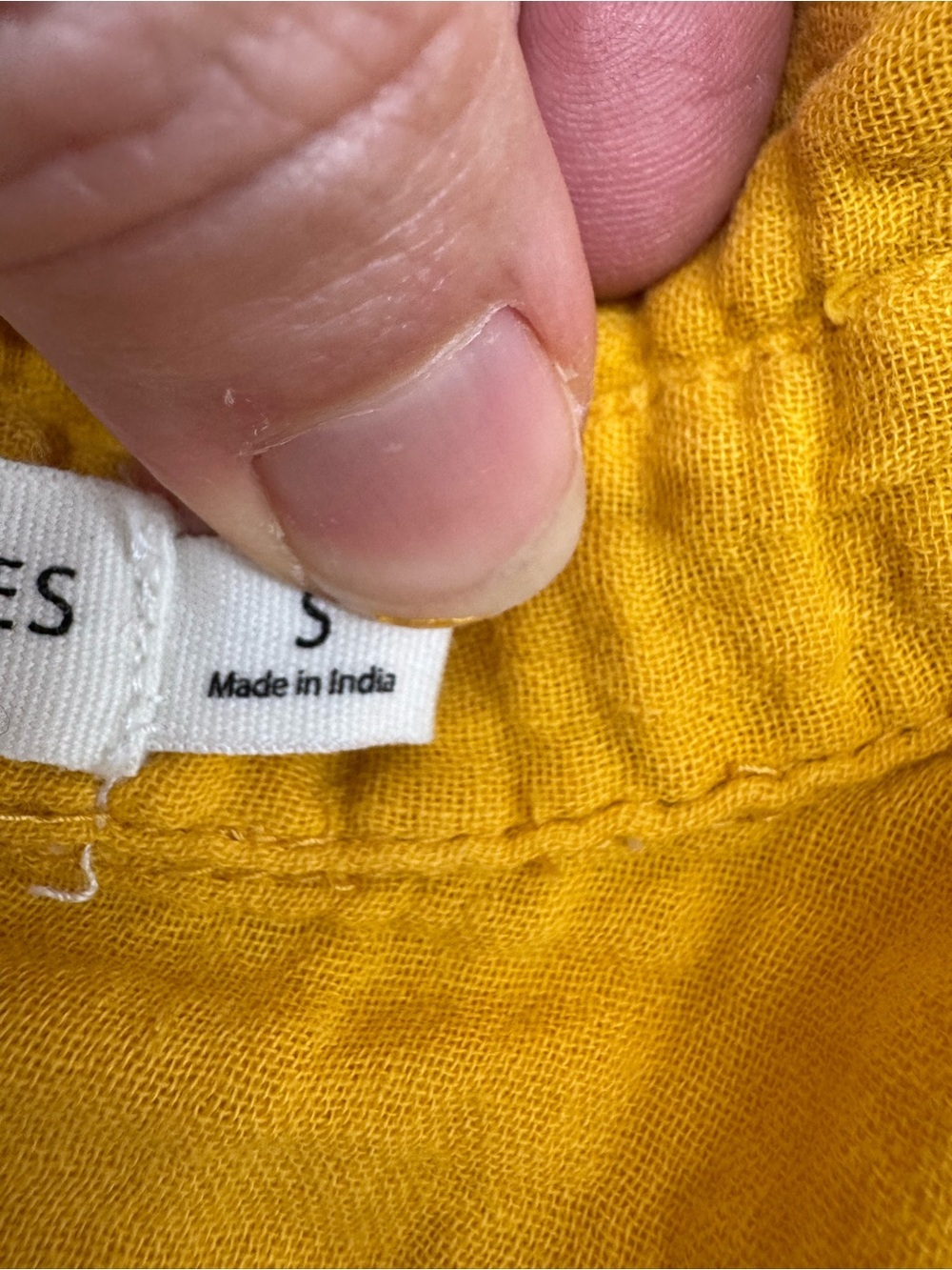 Avec Les Filles Mustard Yellow Cropped Gauze Button-Down Shirt - Picture 6 of 9